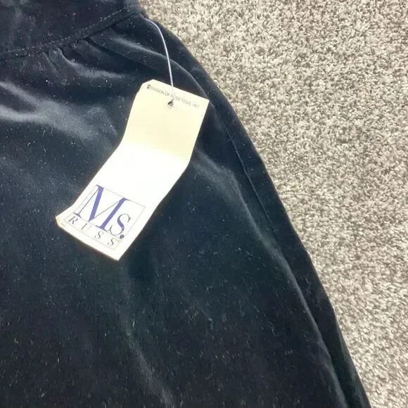 Vintage ‎ Velvet Skirt womens XL  Black witchy y2k  Minimalist goth zip - Picture 3 of 12